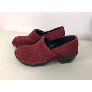 Sonoma Suede Red Clogs Shoes Womens 9